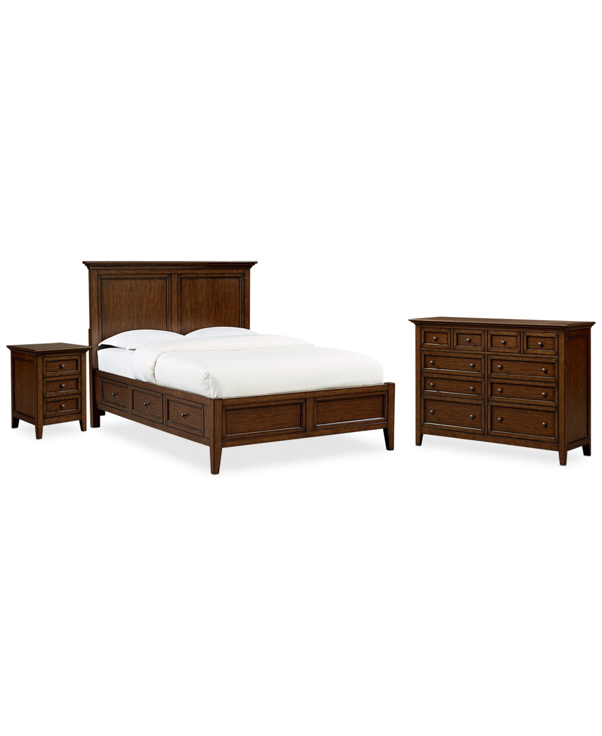 Matteo Storage Platform Bedroom 3 Piece Bedroom Set, Created for Macy's, (King Bed, Dresser and Nightstand)