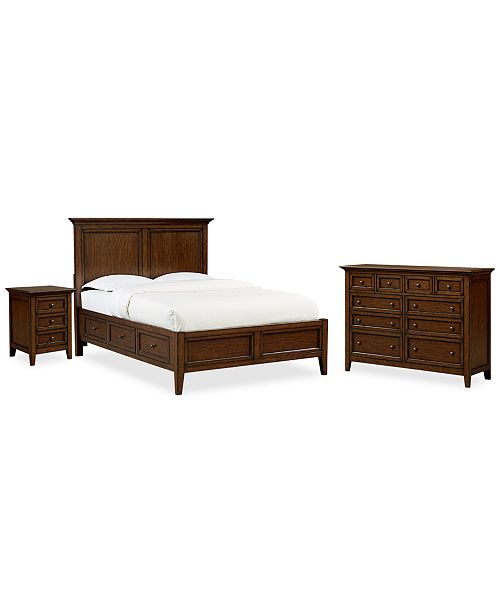 Furniture Matteo Storage Platform Bedroom 3 Piece Bedroom Set