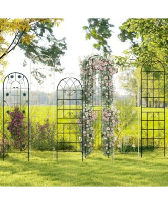 2 Pack 71 x 20 Inch Metal Garden Trellis Rustproof Plant Support for Climbing Plants