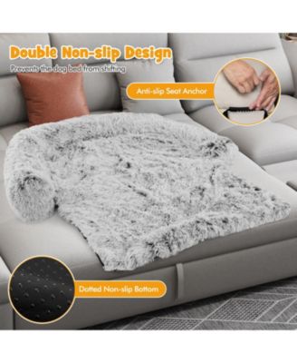 Plush Calming Dog Bed with Anti-Slip Bottom, Couch-Style for Comfortable Rest