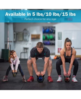 Kettlebell Set 3-Piece 5lb 10lb 15lb Weight Set for Home Workouts