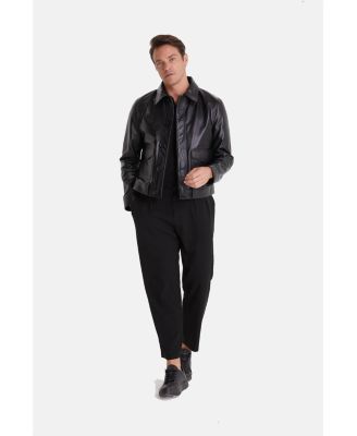 Men's Fashion Jacket, Nappa Black