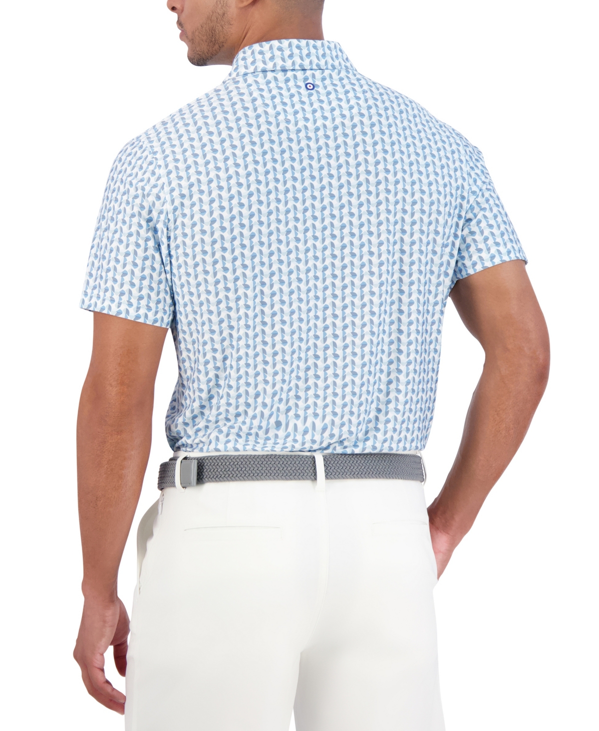 Ben Sherman Bauhaus Geo Tech Jersey Sports Fit Polo In Plum