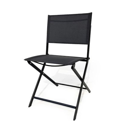 3-Piece Black Patio Bistro Set