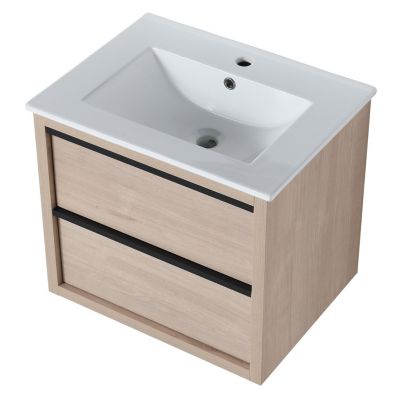  24" Bathroom Vanity With 2 Soft Close Drawers