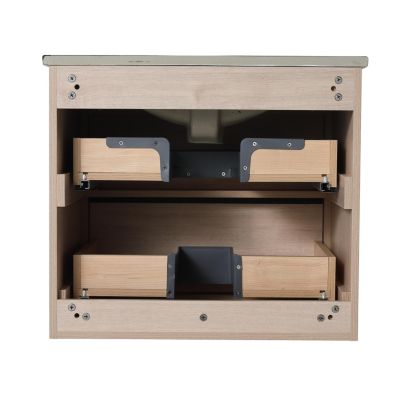 24" Bathroom Vanity with Ceramic Sink and Soft-Closing Drawers