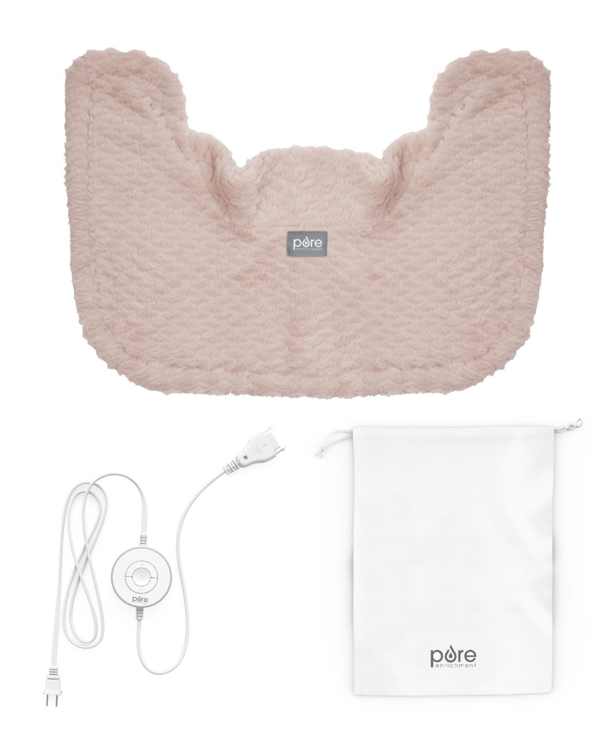 Pure Enrichment Pureradiance Neck Shoulder Luxury Heating Pad In Rose Quartz