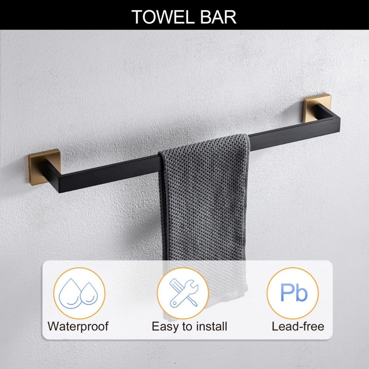 Streamdale 5-Piece Bathroom Accessory Set, Wall-Mount Stainless Steel