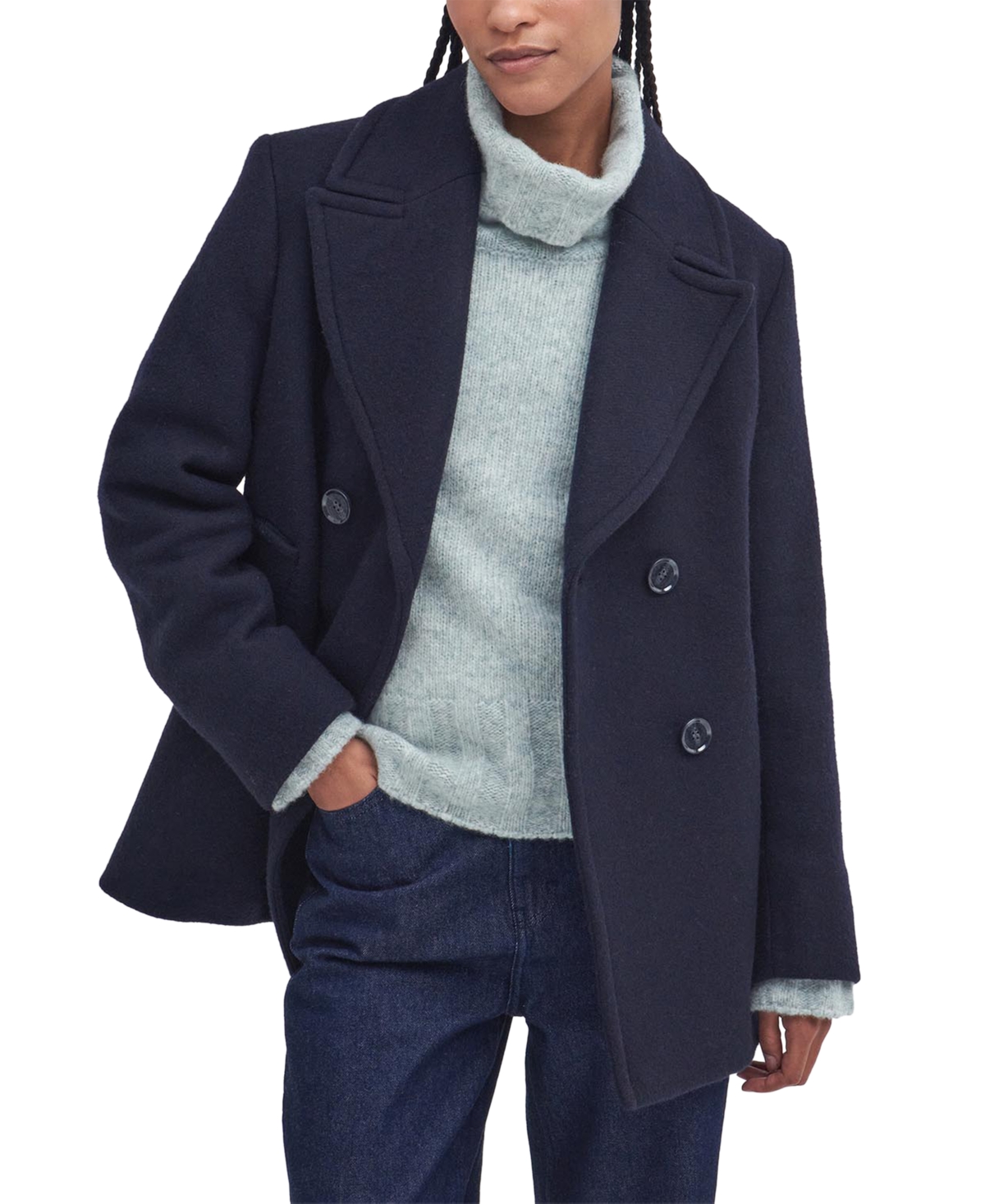 BARBOUR WOMEN'S INGRID DOUBLE-BREASTED PEACOAT