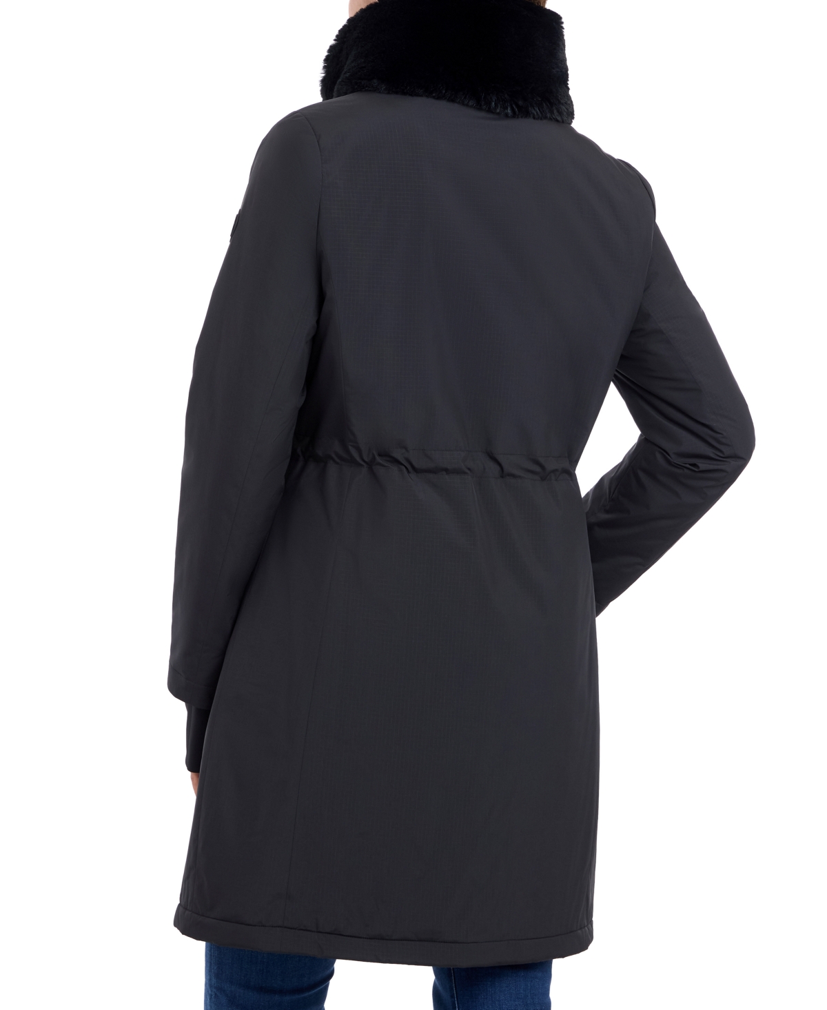 Michael Michael Kors Women's Faux-Fur-Trim Anorak Raincoat