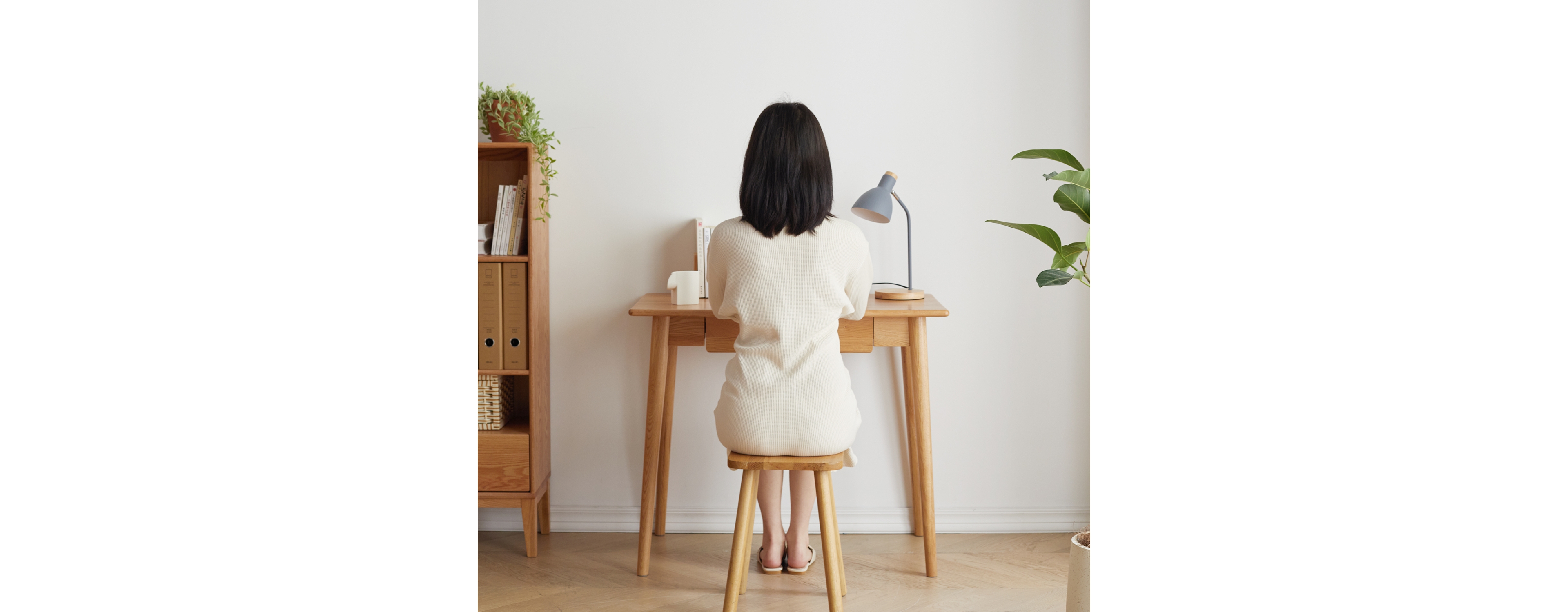 Streamdale Solid Wood Computer Desk - 80x50 cm