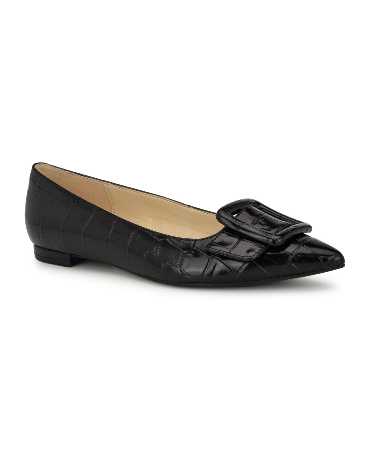Shop Nine West Women's Jesike Slip-on Pointy Toe Dress Flats In Black Suede