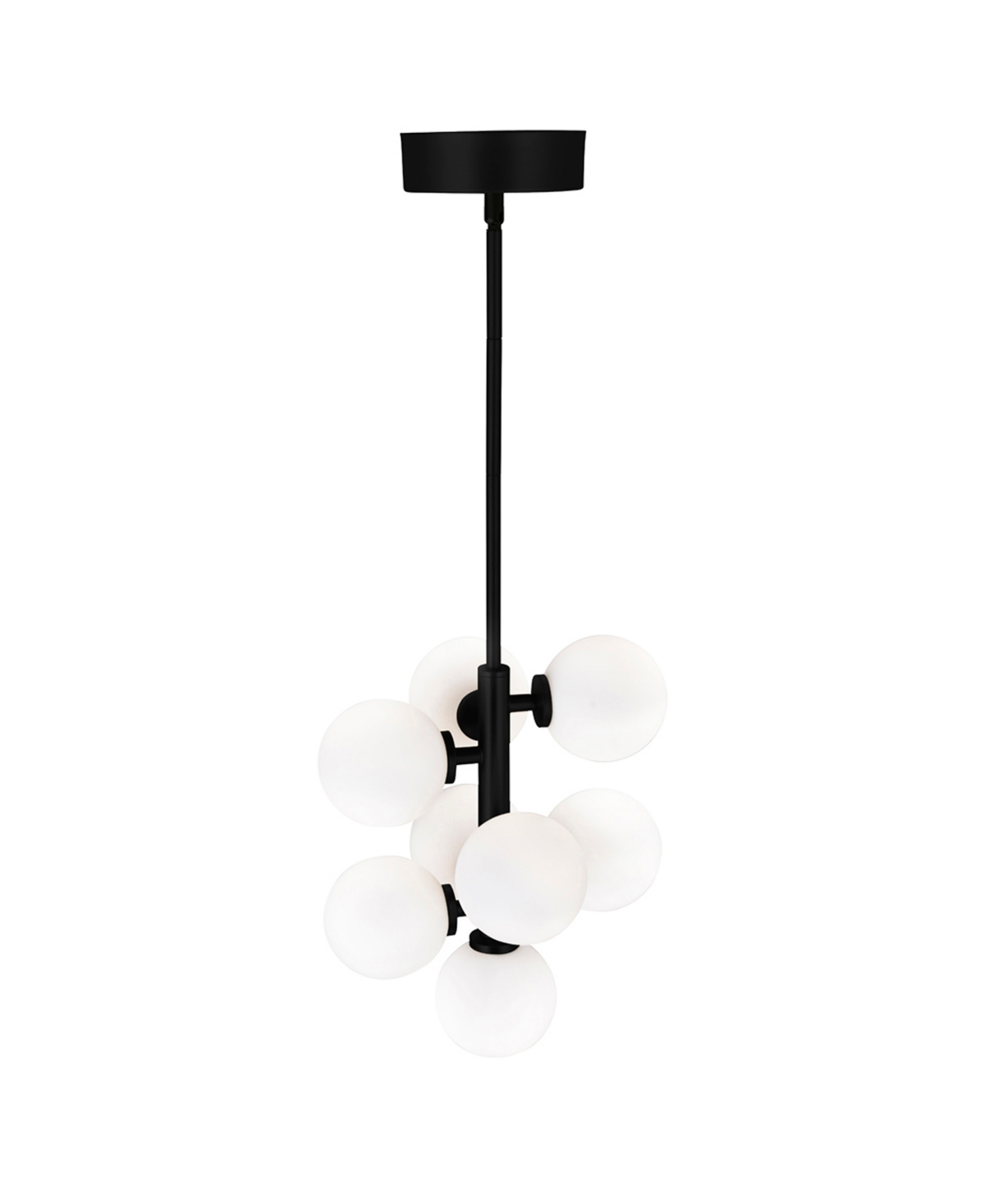 Shop Cwi Lighting 14" Metal Arya 8 Light Pendant In Black