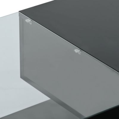  Modernist Glass-Wood Center Table