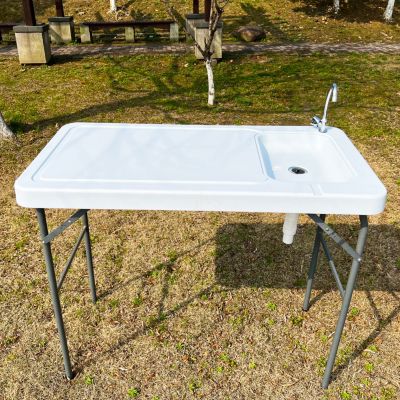 Outdoor Fish And Game Cutting Cleaning Table with Sink And Faucet
