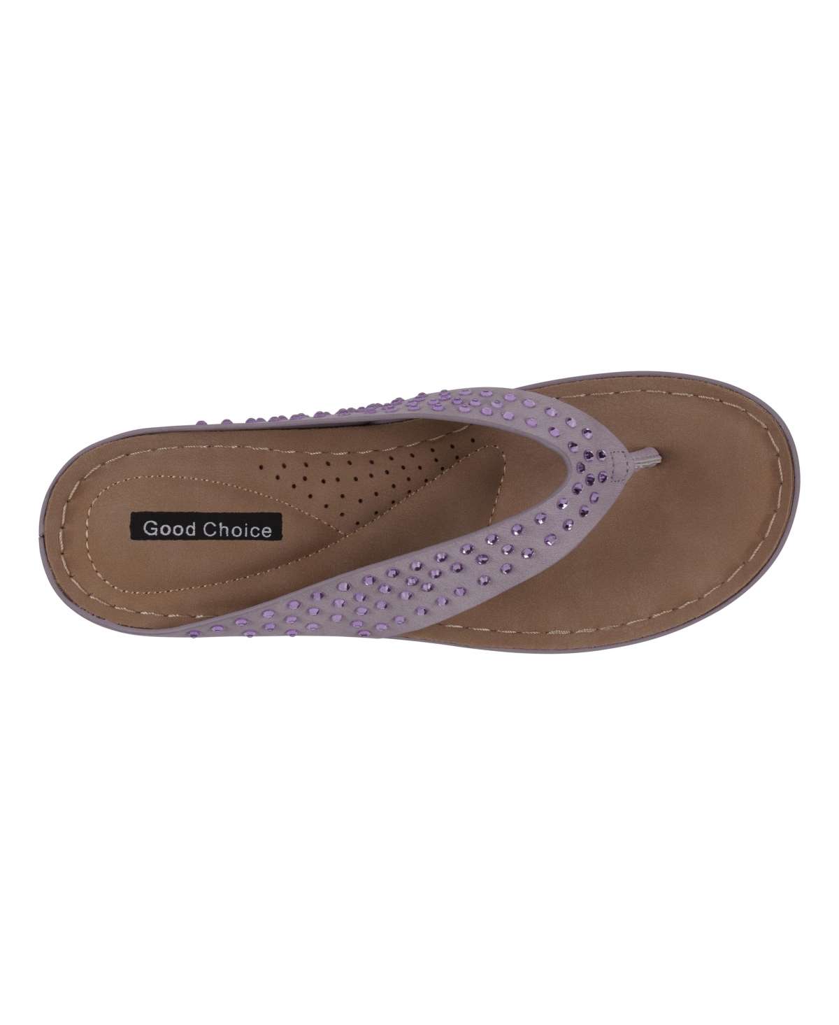 Gc Shoes Women's Tiana Embellished Comfort Wedge Sandals In Purple