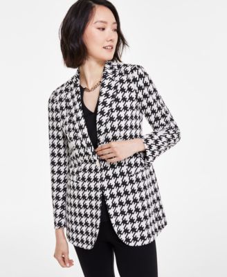 Petite houndstooth blazer hotsell