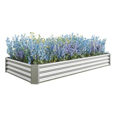 Metal Raised Garden Bed Kit for Flowers and Vegetables