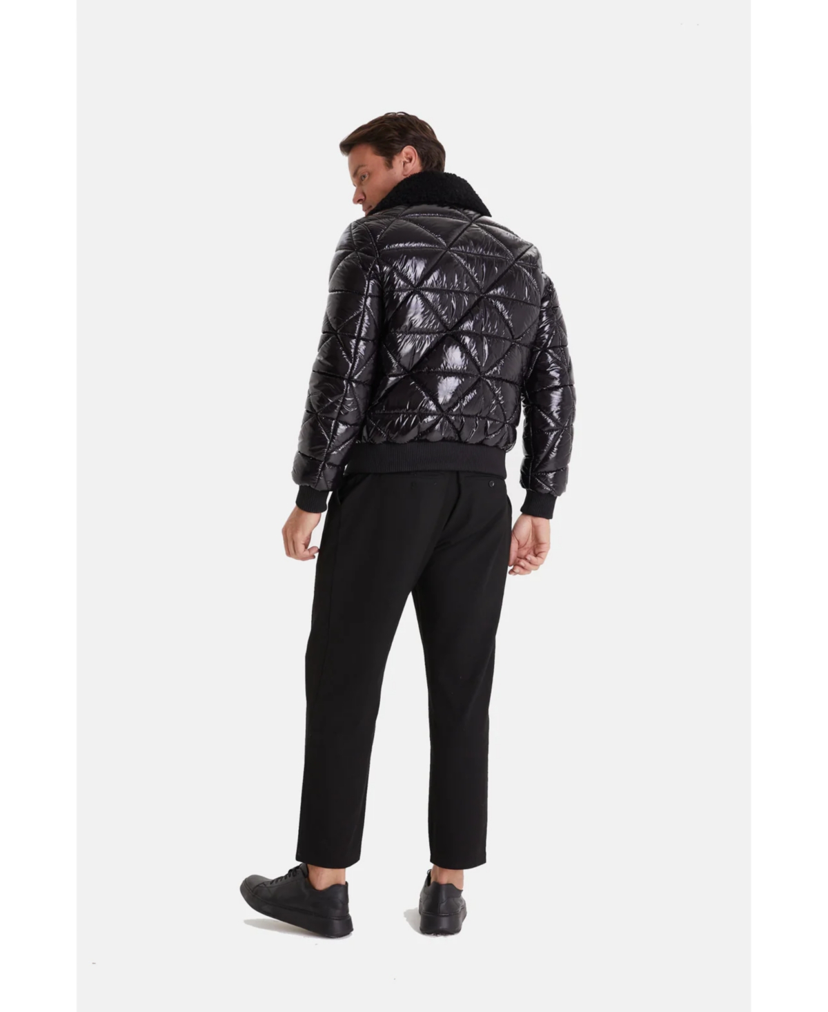 Furniq Uk Men's Quilted Jacket,- Black