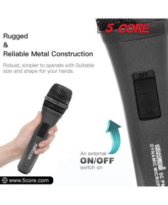 Microphone XLR Dynamic Mic Karaoke Singing Handheld Microfono Wired Professional Unidirectional 1/4 Plug In Cord Connection for Vocal DJ Music - PM 608