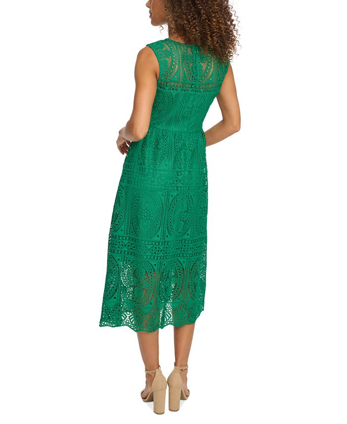 Kensie Women's Lace Shift Dress Green Size 6