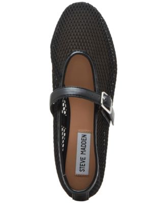 【Steve Madden】Dreaming メッシュ メリージェーン／ビジュー Steve Madden Women's Dreaming Mesh Mary Jane Flats - Macy's