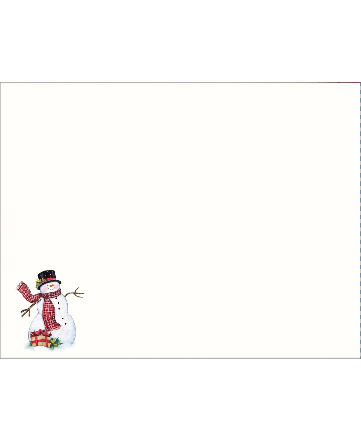 Lang Red Truck and Snowman Boxed Cards