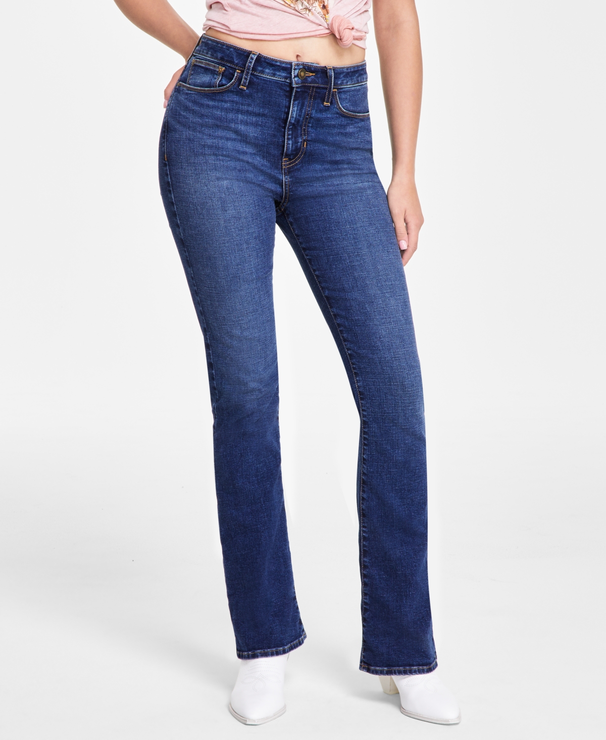 Guess Women's Flare-Leg High-Rise Faded-Wash Jeans
