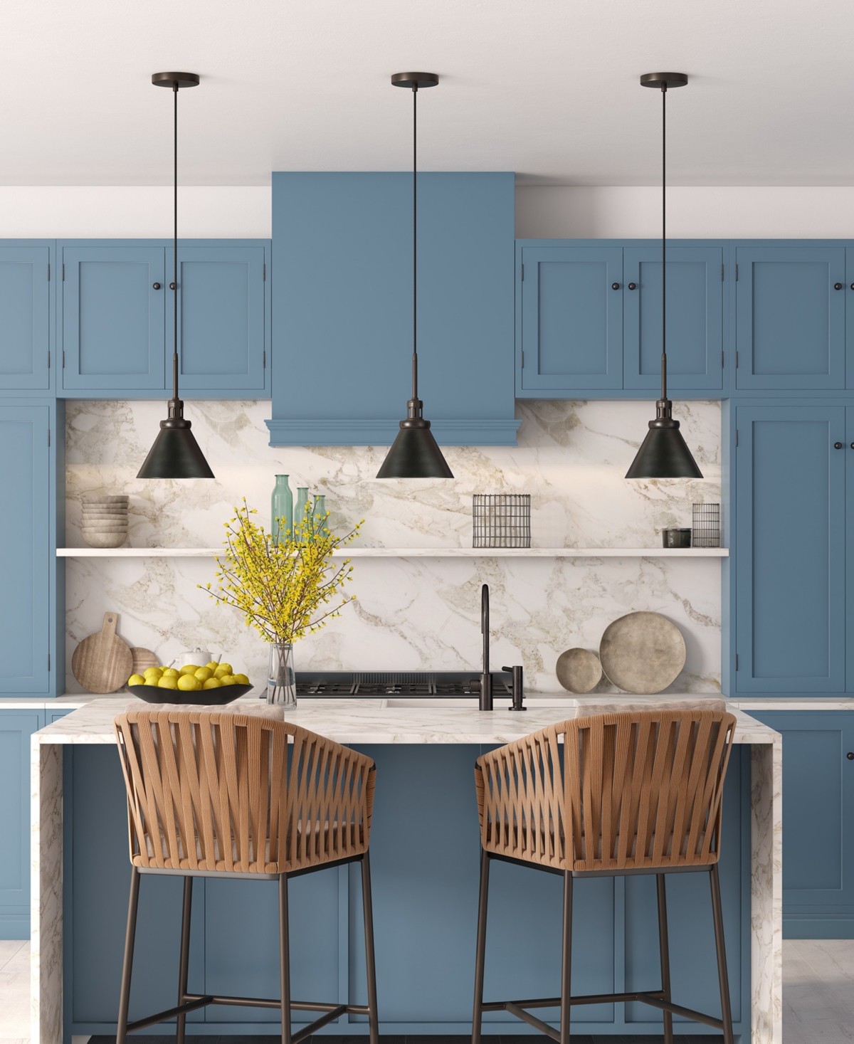 Hudson & Canal Zeno 8.5" Wide Pendant With Metal Shade In Blackened Steel