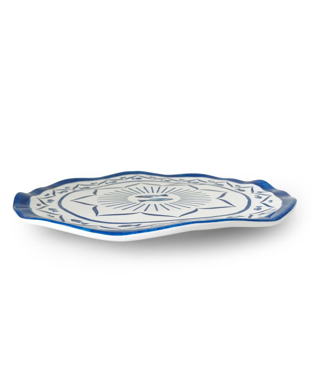 Q Squared Sardinia Large Platter -Blue