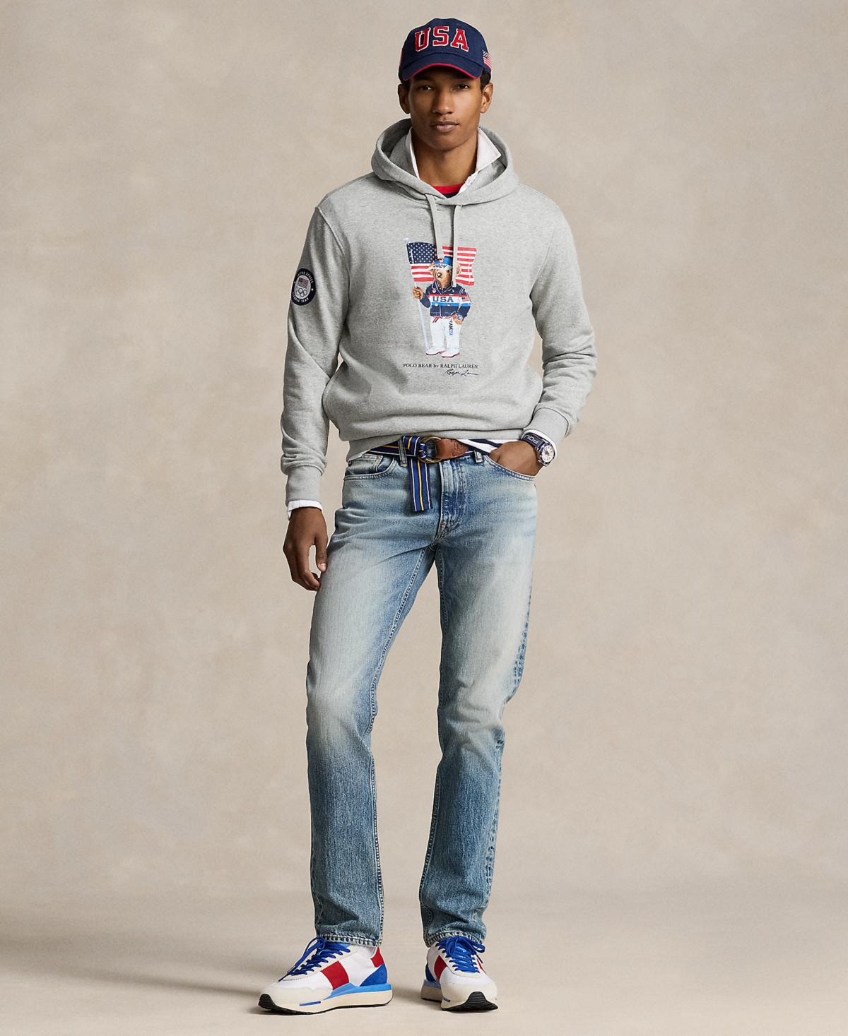 Polo Ralph Lauren Men's Team Usa Polo Bear Fleece Hoodie