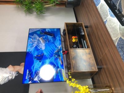 Rustic Brown TV Console w/ Storage (Up to 65in)