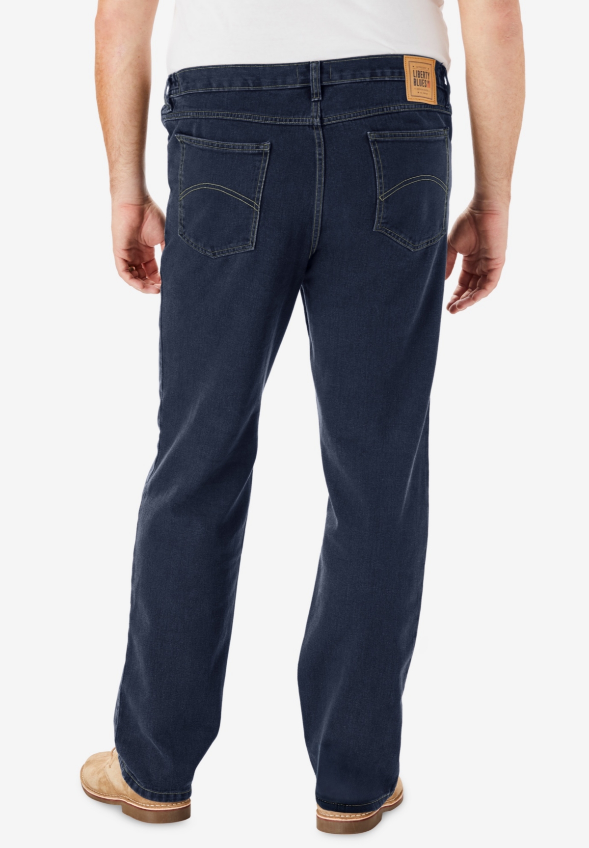 Liberty Blues Big & Tall by KingSize Loose Fit 5-Pocket Stretch Jeans