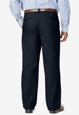 Big & Tall Relaxed Fit Wrinkle-Free Expandable Waist Pleated Pants