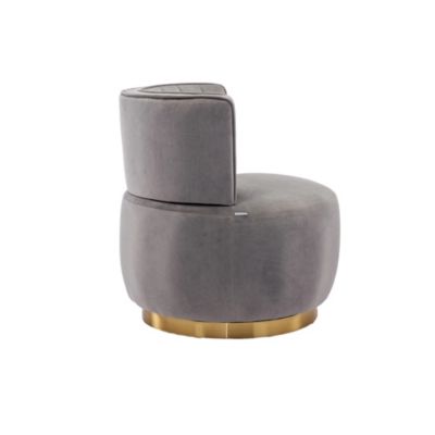 Streamdale Velvet Swivel Barrel Chairs for Living Room or Office