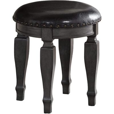 Bedroom Classic Vanity Set Wooden Carved Mirror Stool Drawers Finish