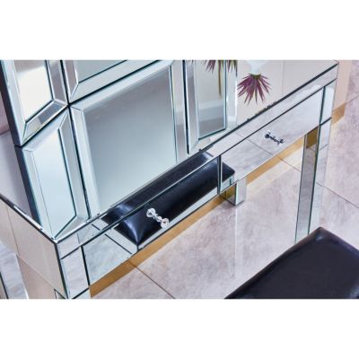 Streamdale Modern 39"W Double Draw Dressing Table