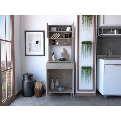 Streamdale Santa Maria 1-Drawer Pantry, Light Grey