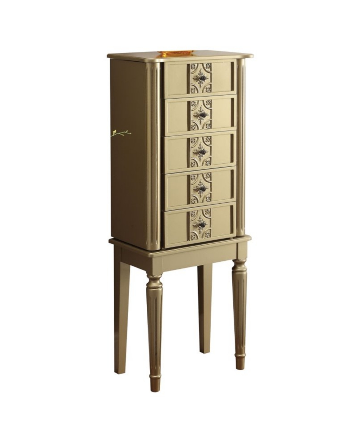 Tammy Jewelry Armoire In Gold - Gold