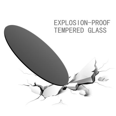 36" Tempered Glass Tabletop, 1/4" Thick, Black, Polished Edge