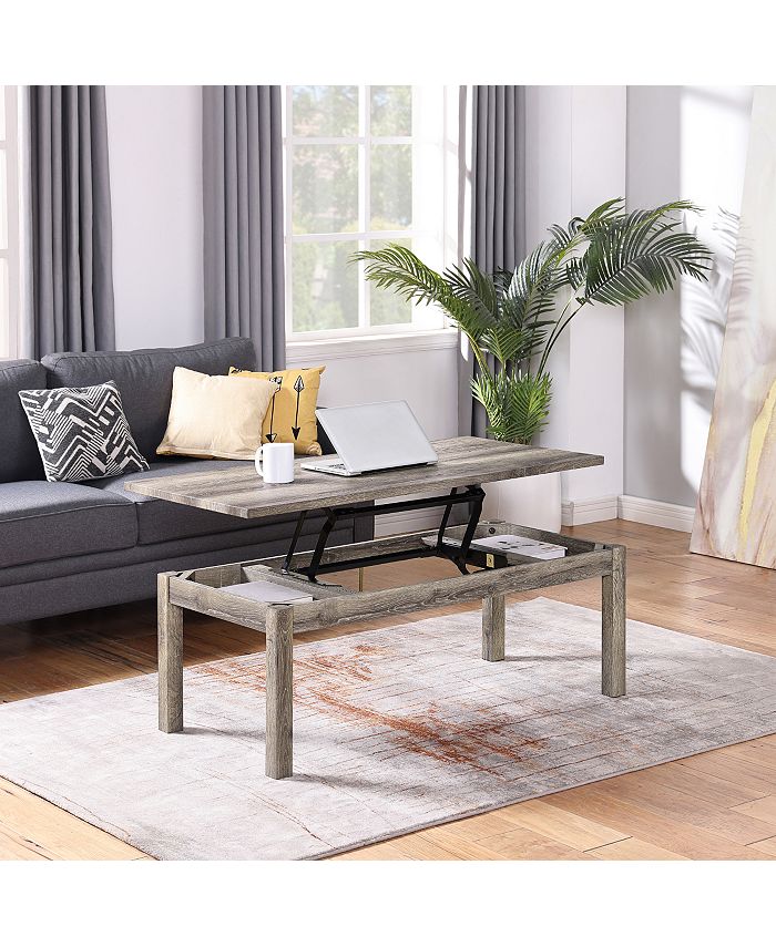 Simplie Fun Lift Top Coffee Table with Storage Shelf - Macy's