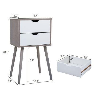 2-Drawer Bedside Tables (Set of 2)