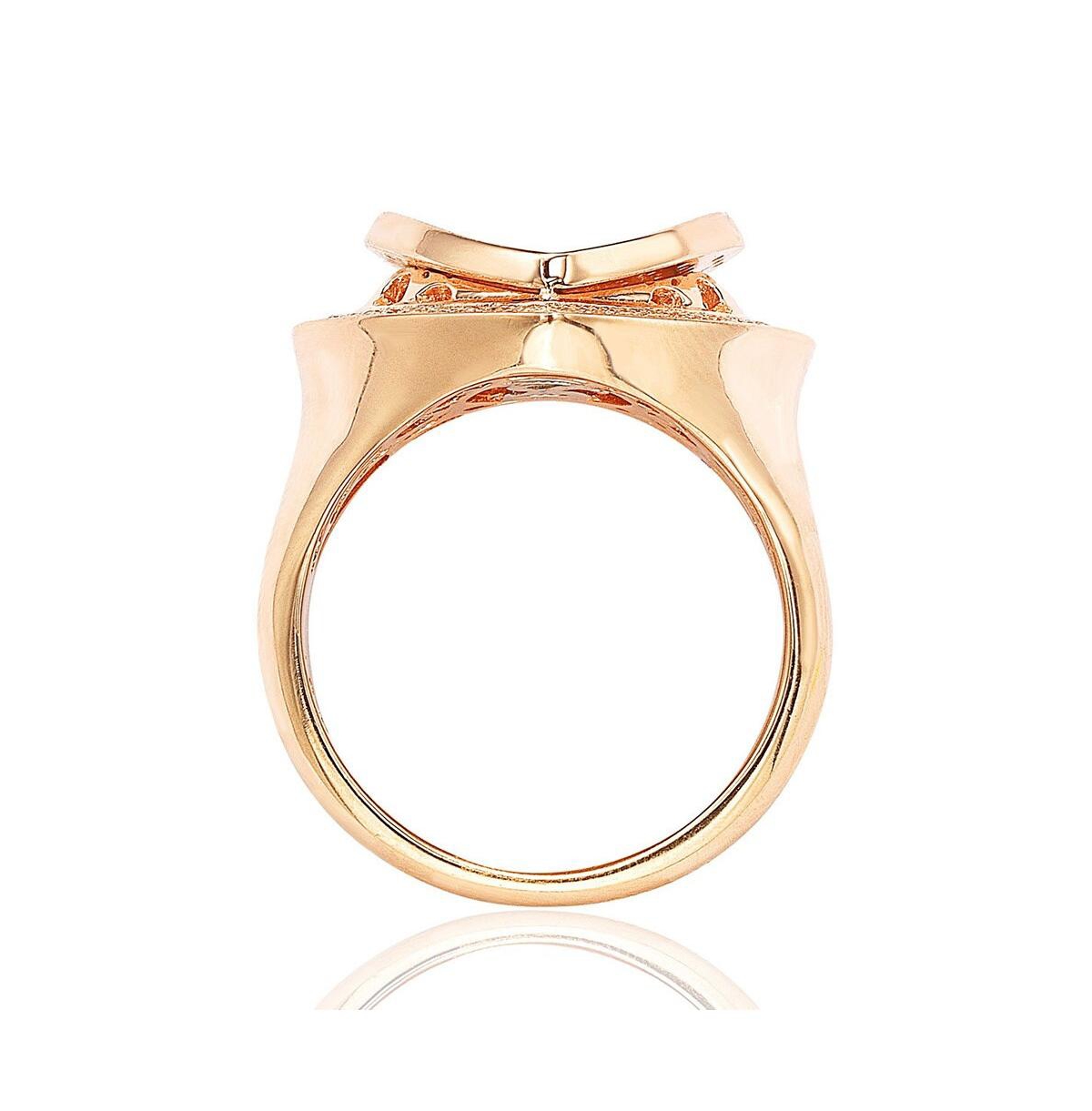 Suzy Levian New York Suzy Levian Sterling Silver Cubic Zirconia Pave Lifted Heart Ring