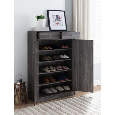 Streamdale Shoe Cabinet Distressed Grey