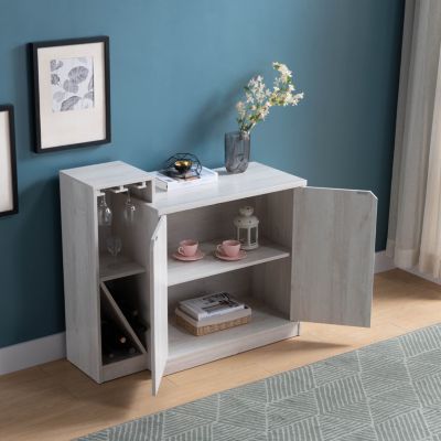 Streamdale Wine Cabinet White Oak