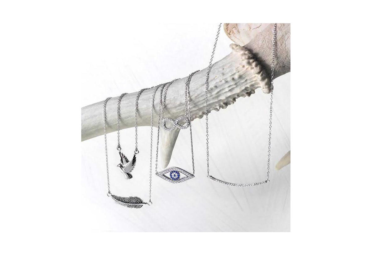 Bling Jewelry Native American Bohemian Feather Leaf Pendant Necklace in Sterling- Silver