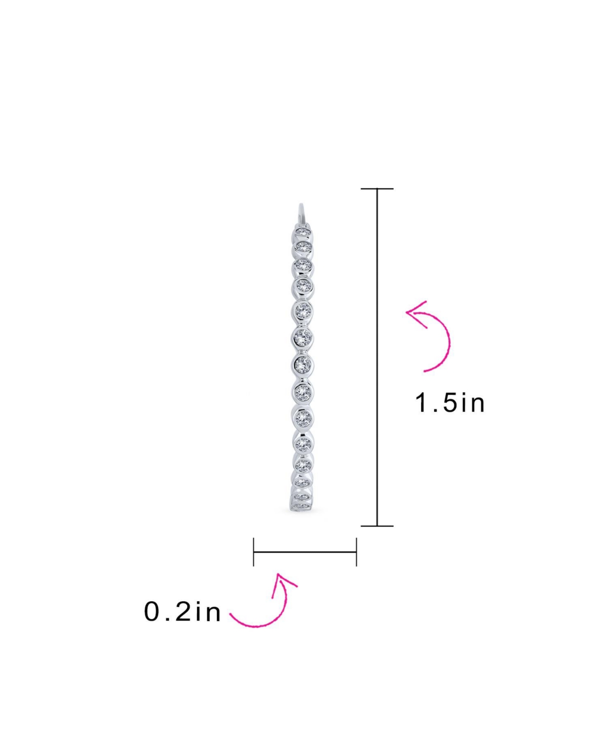 Bling Jewelry Cubic Zirconia Cz Formal Fashion Love Knot Symbol Spiral Infinity Twist Big Hoop Earrings For Women Sterling Silver Diameter - Silv