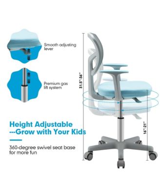 Auto Lock Kids Mesh Chair with Armrests Height Adjustable