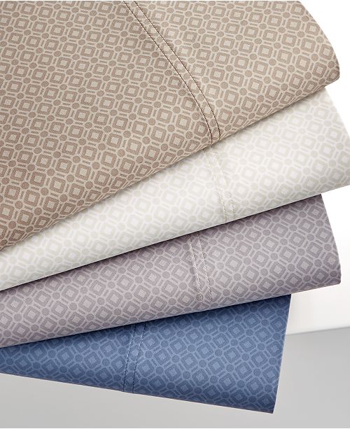 Charter Club CLOSEOUT! Printed 500 Thread Count Pima Cotton Sheet Sets, Created for Macy&#39;s ...