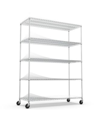 Simplie Fun Adjustable Heavy Duty Wire Shelving Unit - Chrome